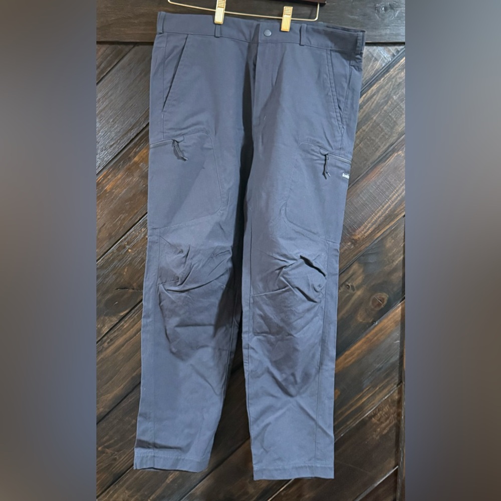 Icebreaker Men's Grey Hiking Pants in wool-cotton blend